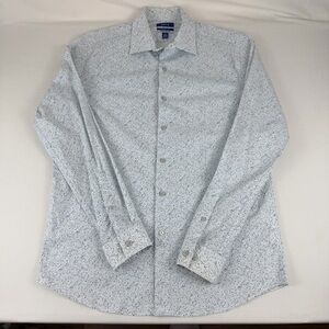 Apt. 9 Premier Flex, Regular Fit Mens Button-up Long Sleeve, Speckled Design, M